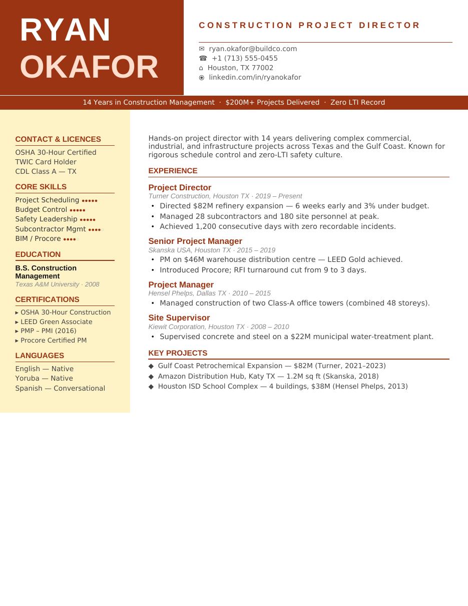 Diagonal Slash CV template preview